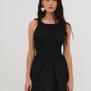 For Love & Lemons Billie Pointelle Mini Dress Size XSXS / Black